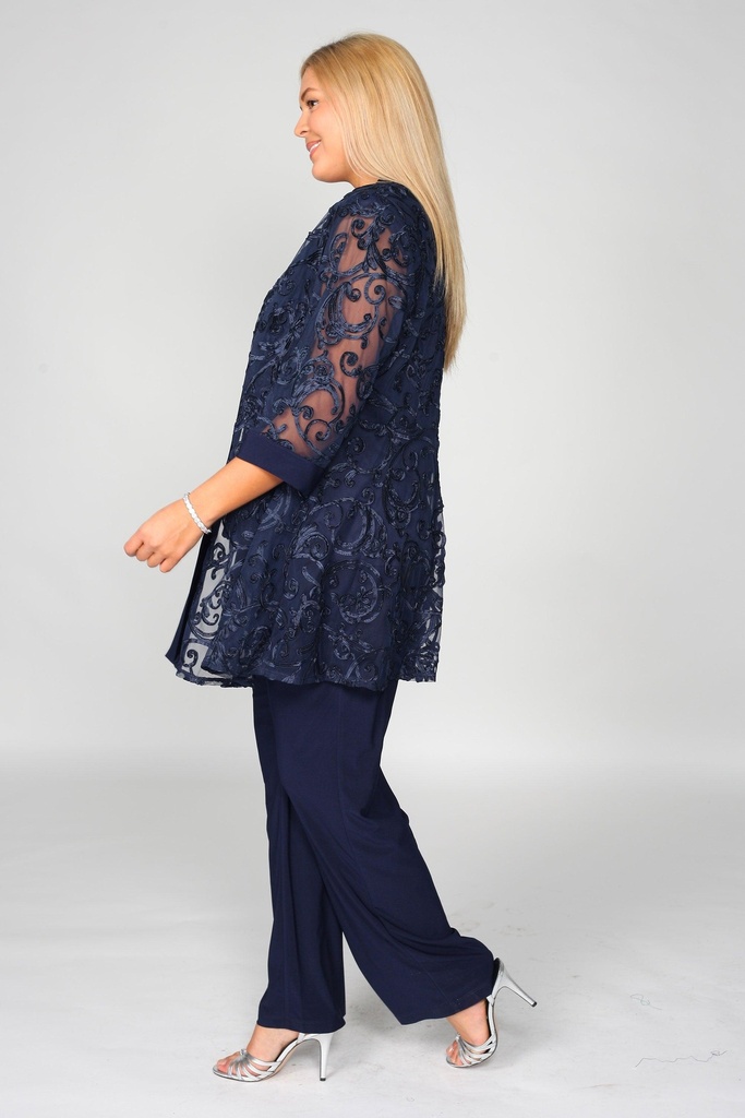 traje pantalón con bordado Soutache