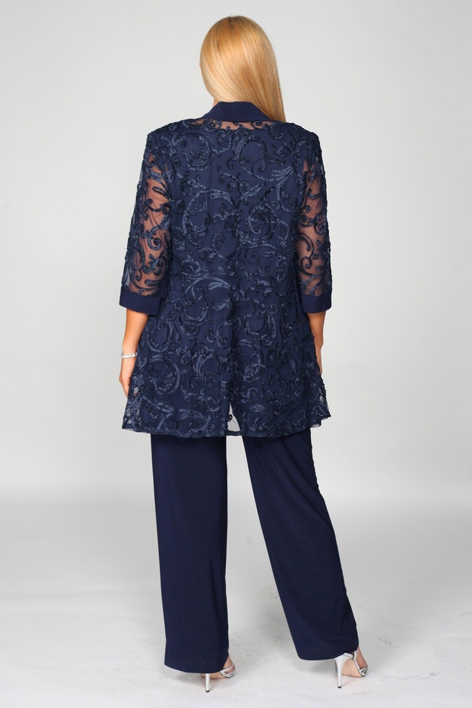 traje pantalón con bordado Soutache