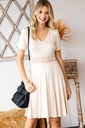 Vestido de manga corta con crochet