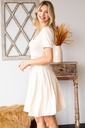 Vestido de manga corta con crochet