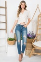 Blusa con escote surplice