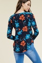 Blusa floral con fruncido