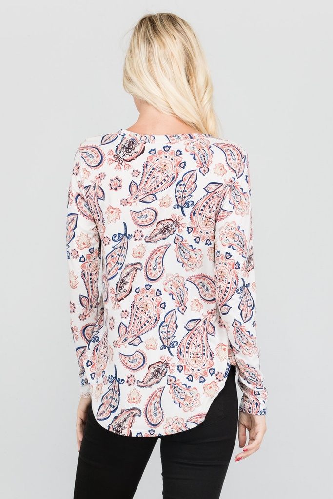 Blusa con estampado Paisley