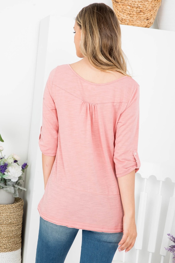 Blusa de punto con bordado de algodón