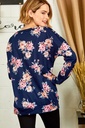 Blusa de manga larga floral romance