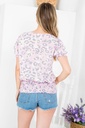 Blusa con cintura fruncida Leopard