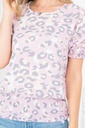 Blusa con cintura fruncida Leopard