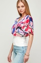 Blusa cruzada con cintura entallada