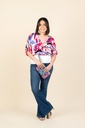Blusa cruzada con cintura entallada