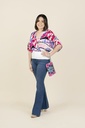 Blusa cruzada con cintura entallada