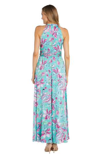 Maxi Vestido con cuello halter cruzado
