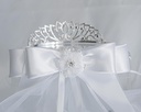 Velo sobre tiara de zirconia