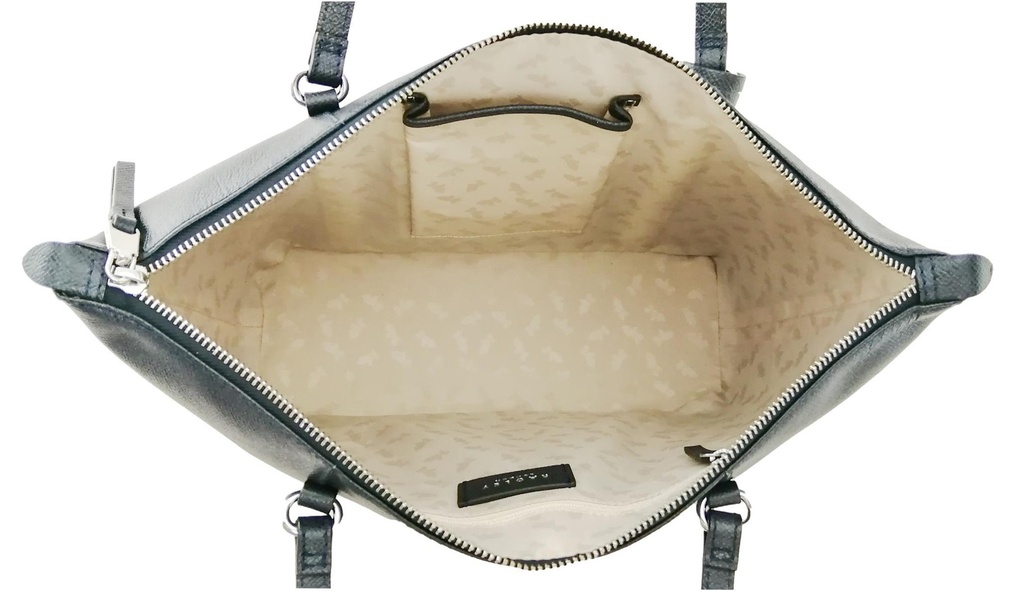 Bolso de cuero con cremallera