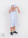 Conjunto de chaleco y short seersucker