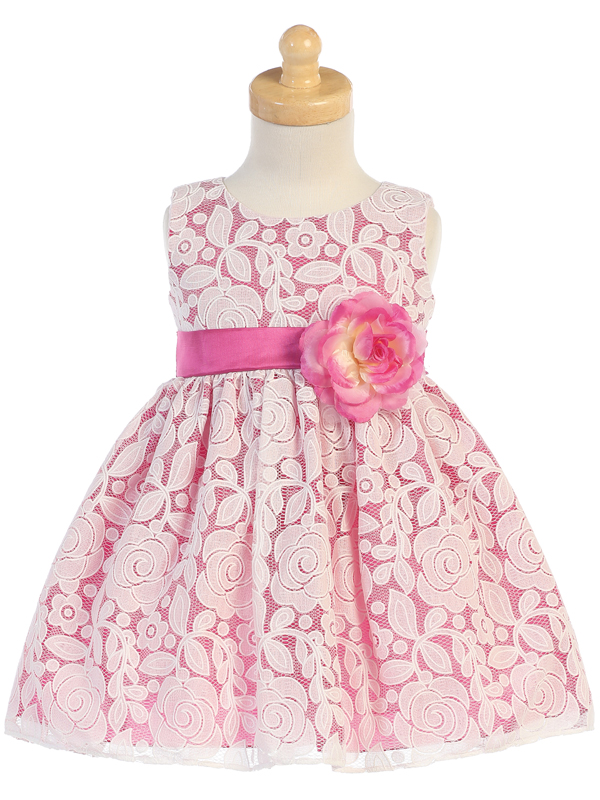 Vestido de tul con diseño floral