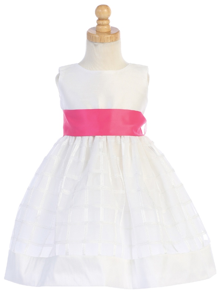 Vestido para niña con falda de organza