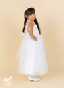 Vestido de tul  con cinturón de pedrería
