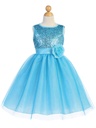 Vestido de lentejuelas con tul Glitter