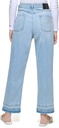 Jeans rectos con dobladillo rasgado