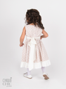 Vestido de cambray con lunares y lazo