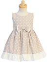 Vestido de cambray con lunares y lazo