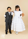 Vestido de organza con cinturón