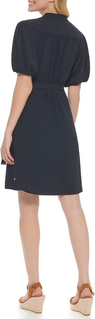 Vestido con mangas abullonadas