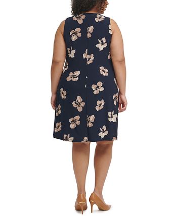 Vestido recto con estampado floral