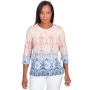 Blusa con cuello de triple muesca