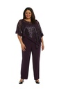 Traje con pantalon con poncho asimetrico