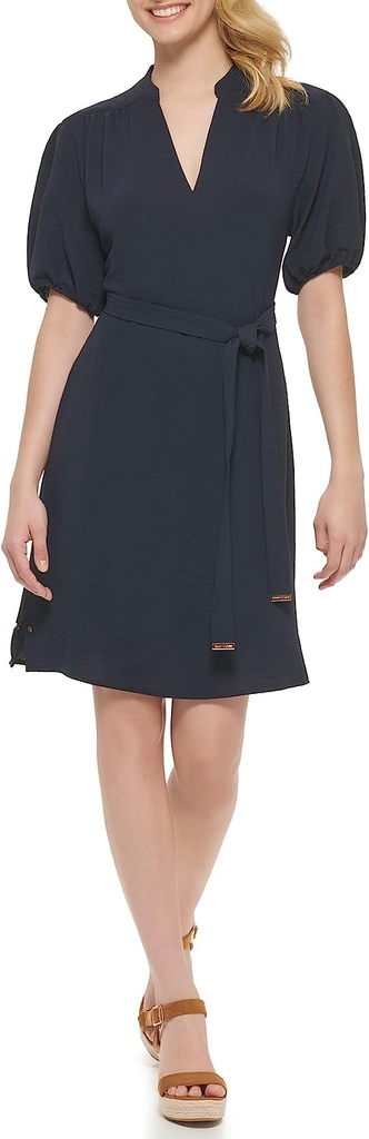 Vestido con mangas abullonadas