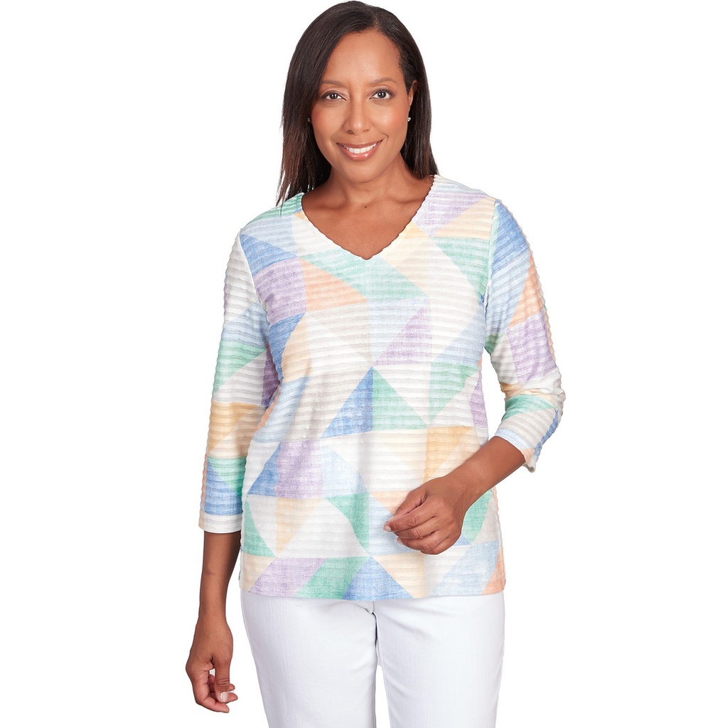 Blusa con textura geométrica 