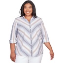 Blusa a rayas chevron manga 3/4