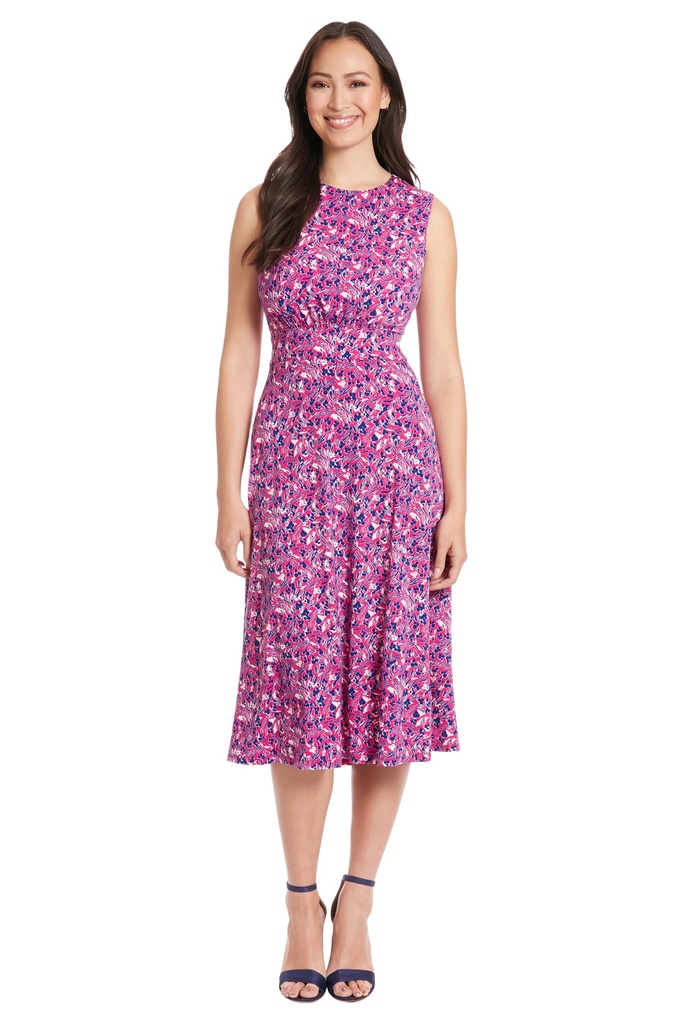  Vestido con cuello redondo  sin mangas 