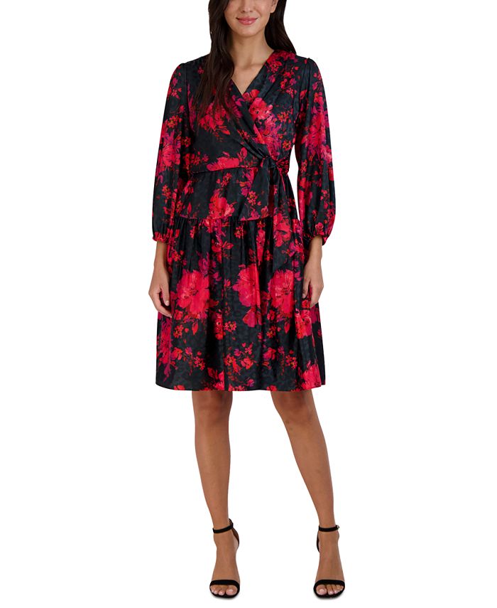 Vestido envasé de Jacquard estampado