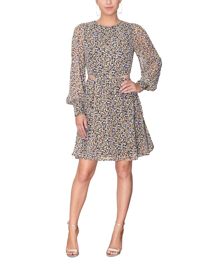 Vestido con aberturas Ditsy floral