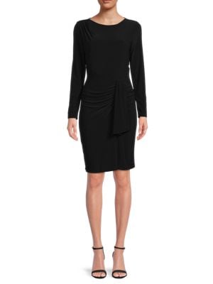 Vestido drapeado con volantes