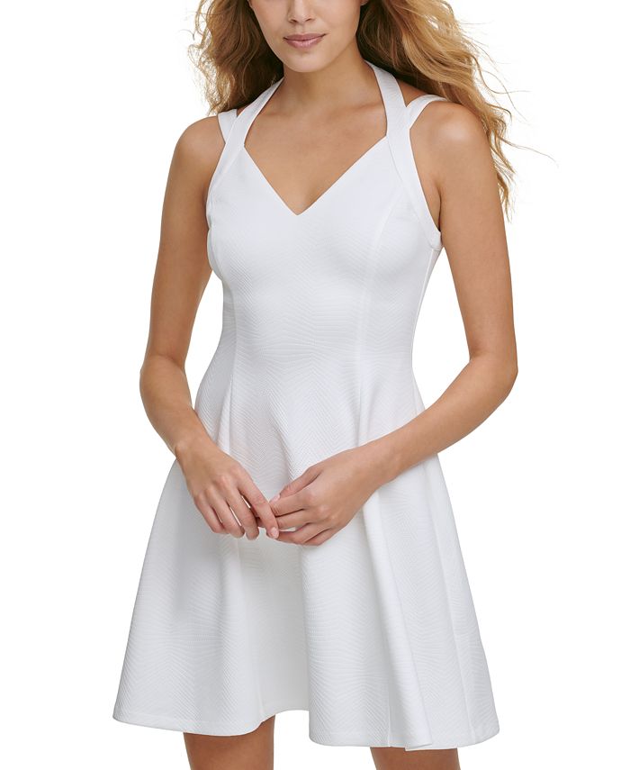 Vestido con doble tirante con relieve