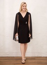 Vestido formal con capa de chiffon