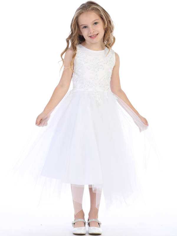 Vestido bordado con aplique de lentejuelas 