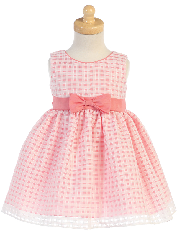 Vestido de organza a cuadros