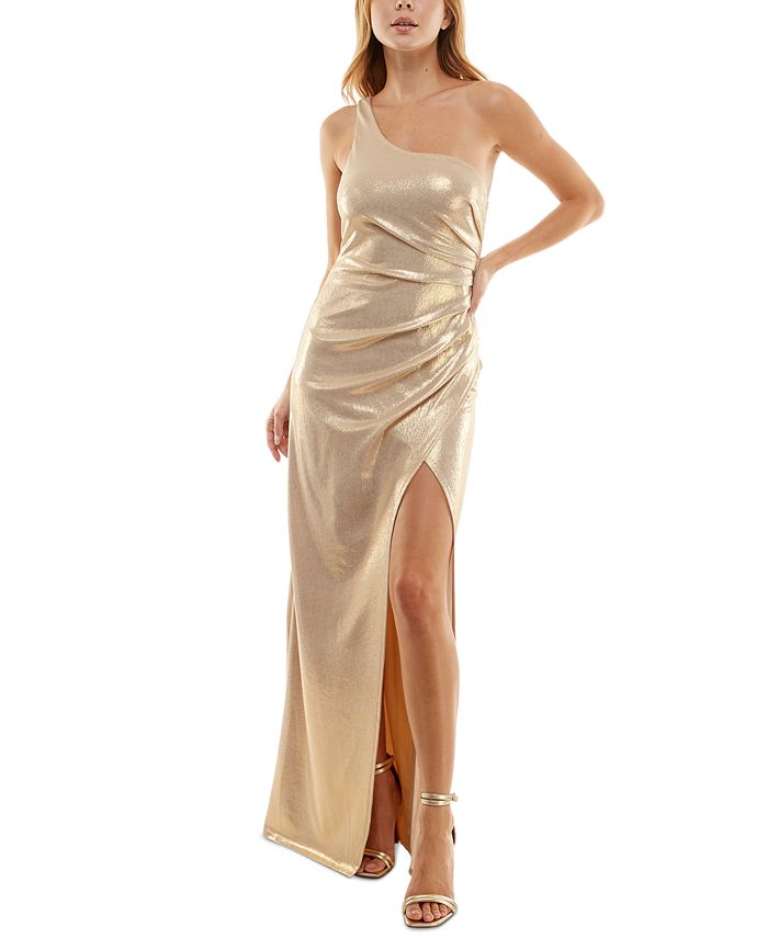 Vestido metálico fruncido