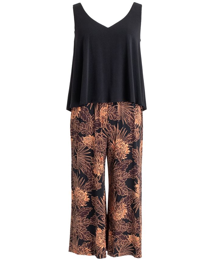 Enterizo crop estampado en contraste