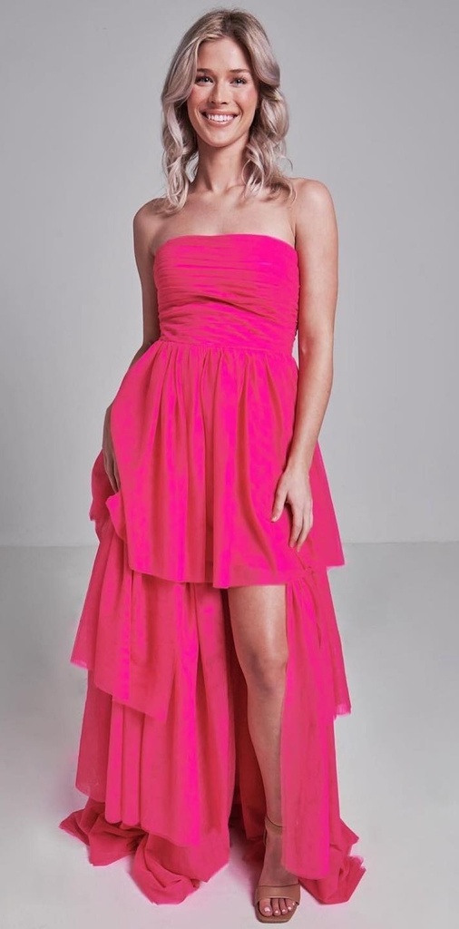 Vestido con volantes escalonados