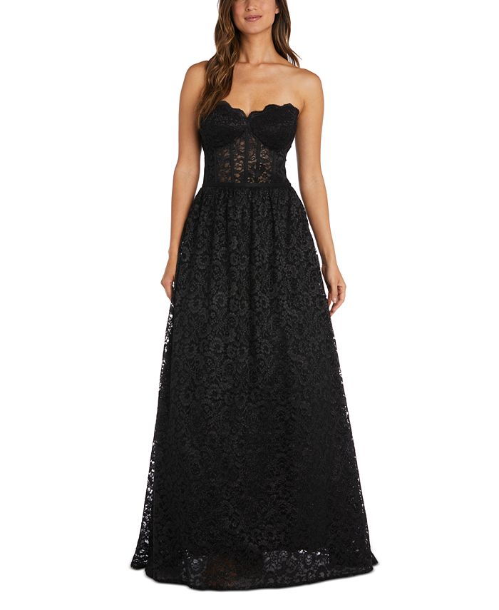 Vestido de encaje con purpurina