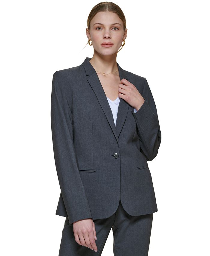 Blazer con cierre de un botón