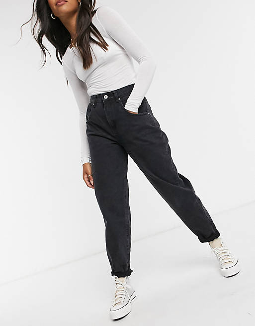 Mom jeans de cintura alta