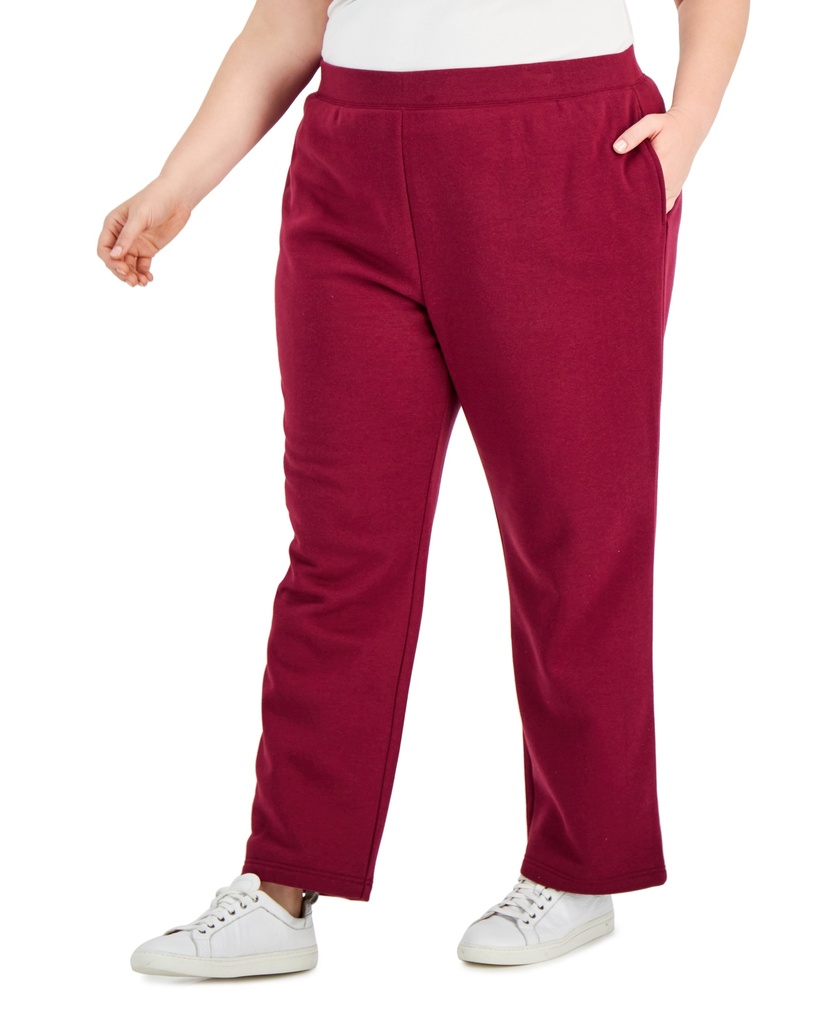 Pants rectos de cintura elástica