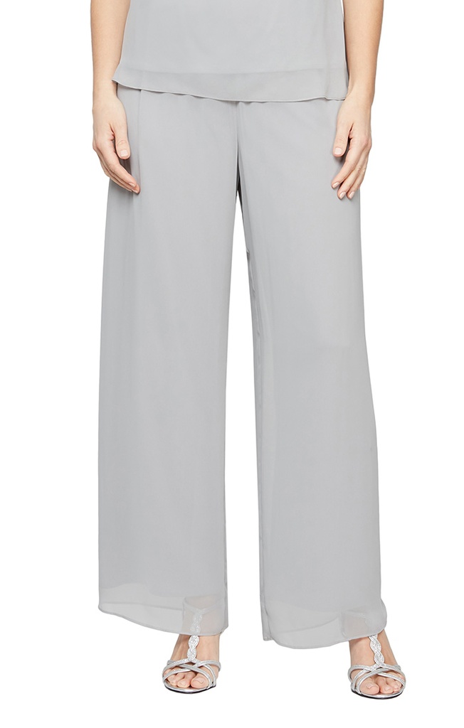 Pantalón de chiffon de pierna ancha