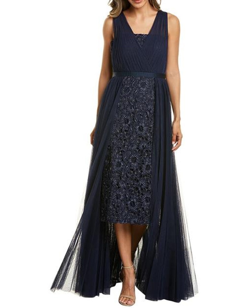 Vestido de malla bordada 